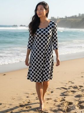 Lulu-B Nautical Print Dress, EUC